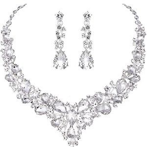 Elegant Bridal Necklace & Earring Set/Prom Jewelry/Bridal Jewelry